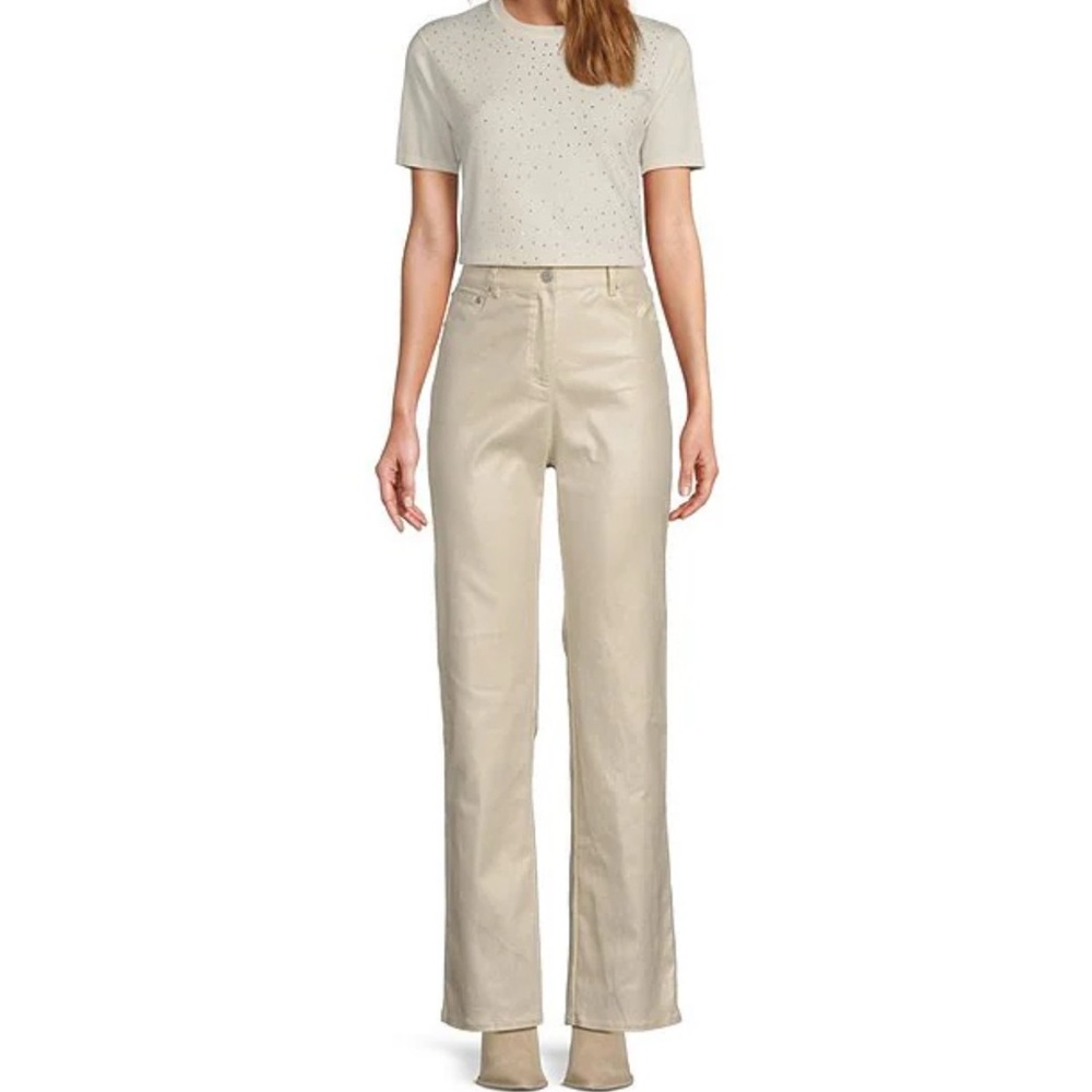 Lucy Paris Alder Faux Silver Leather Pants